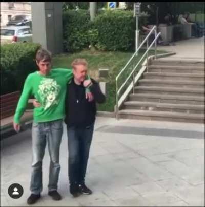 Let me just slide down some stairs real quick