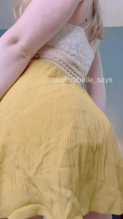 this sundress hides a lot in the back...