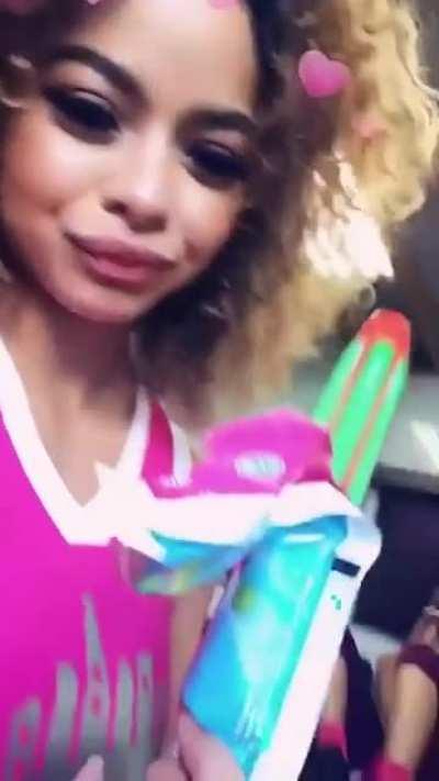 The only gift I want. Y’all think she got skills?