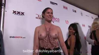 Ashley alban flashing in public at AVN