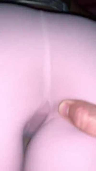 Like my wet, pink yoga pants?