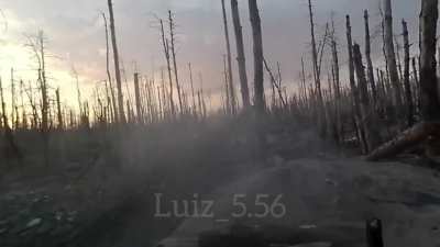 Fighting in the Serebryansky Forest from the first-person view of a Brazilian volunteer in the International Legion of Ukraine [archive]