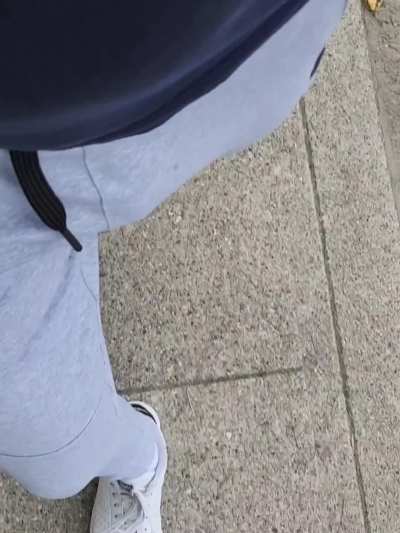 Out walking the dog and putting some hustle in my step to beat the rain home