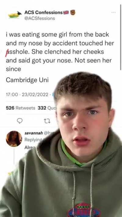 Thanks, i hate when she get my nose