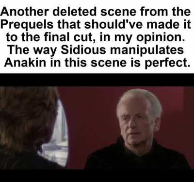 Pacing-wise, I get why the scene didn't make it, but still.