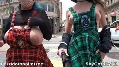 It's so busy in the city we had to run across the street!