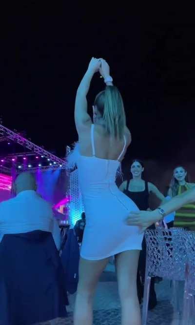 Having Fun in White Dress