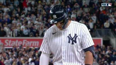 [Highlight] Aaron Judge flies out to the track in dead center with the Bronx crowd on their feet ready for #61