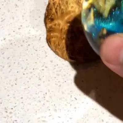 I made a larger Orb to look like a mini world