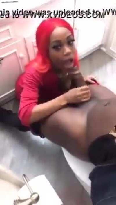 Freak In Red Giving Head