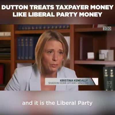 Peter Dutton treats taxpayer money like Liberal Party money.