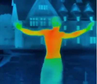 This is how the human body loses heat in cold weather - as shown by a thermal camera