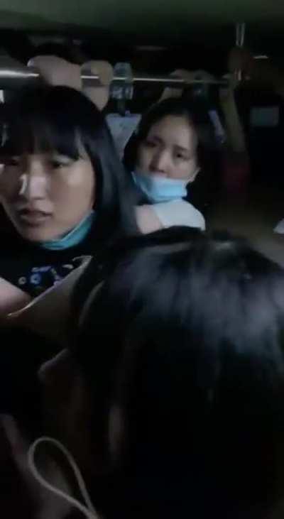 Subway riders in China trapped in a flooded car