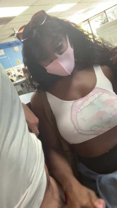 While we wait for our clothes to wash