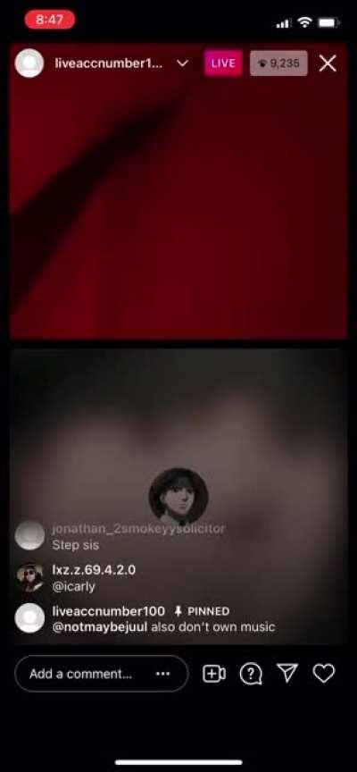 Moments before her live got banned🤫