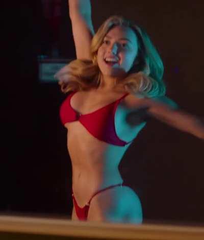 Peyton in a red bikini from A Little White Lie (2023)