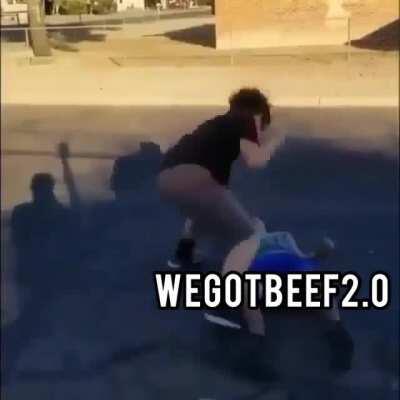 Why he hit his head like that 💀 I would’ve ran after that