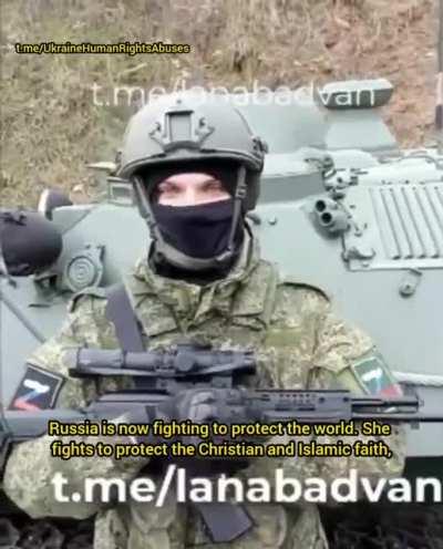 Ru pov.Russian soldier appeals to the Arab world and Muslims in general for support (English Subtitles)