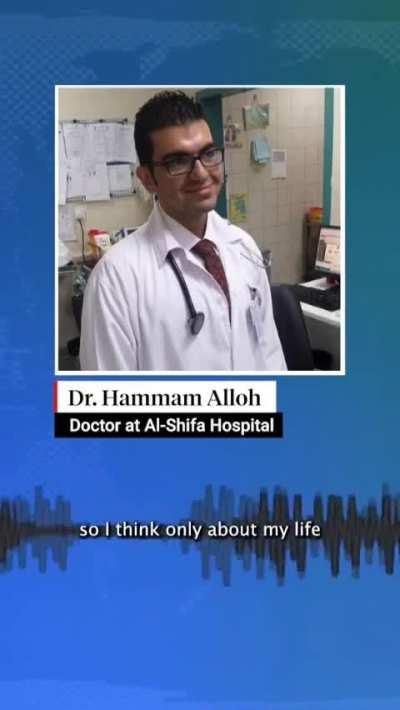 Last messages before his martyrdom with his father in an Israeli attack... Surgeon Hamaam Al-Louh. 