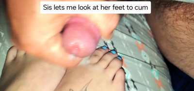 Step sis lets me free use her feet