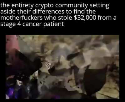 Imagine being such a pathetic sack of shit that you steal from a cancer patient