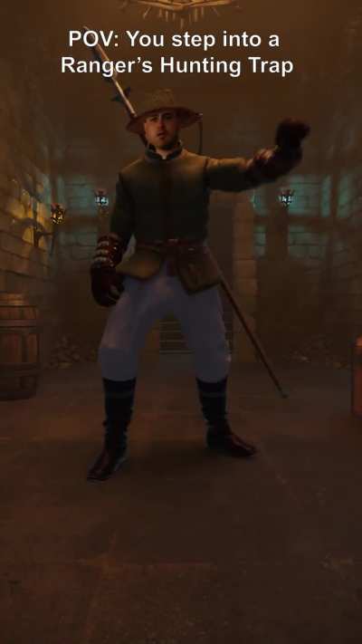 The last thing you see after stepping in a Hunting Trap