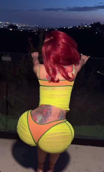 Cardi B flaunting her backside