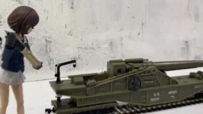 Just a short thing I made. Gotta get back in shape. Yukari and the railroad gun.