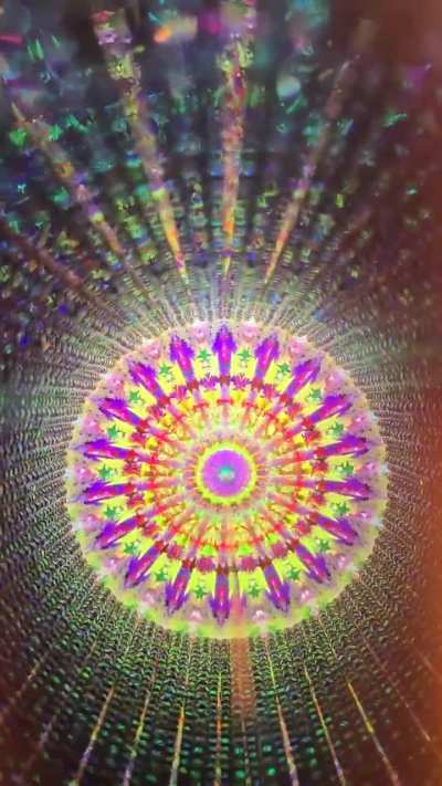 A light play inside this kaleidoscope I made.