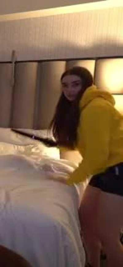 Lufu fixing the bed for you