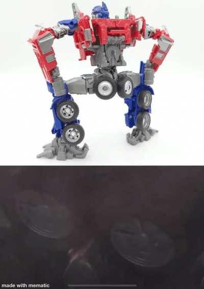 I saw this a while ago but couldn’t find it. I remade Optimus Prime butt cheeks
