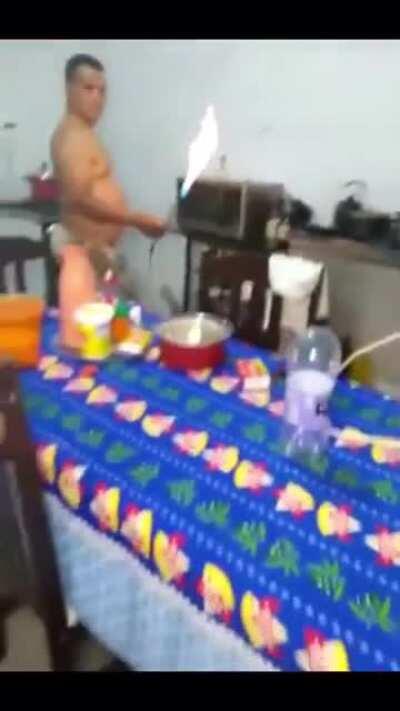 WCGW using gasoline for cooking