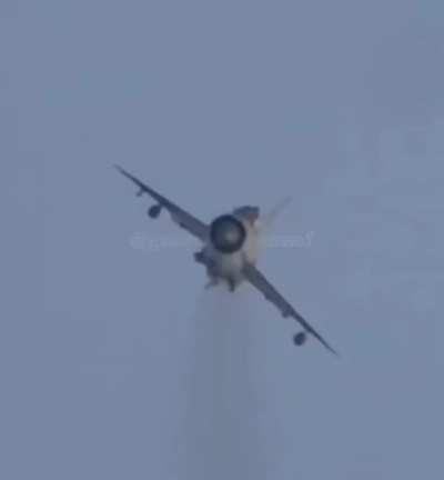 Syrian Mig-21 releases explosive ordnance on enemies