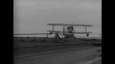 Grumman JF-1 Duck landing on USS Ranger in 1935