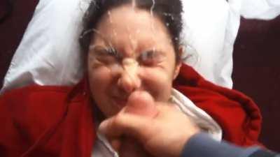 Chubby Slut Takes a Huge Load