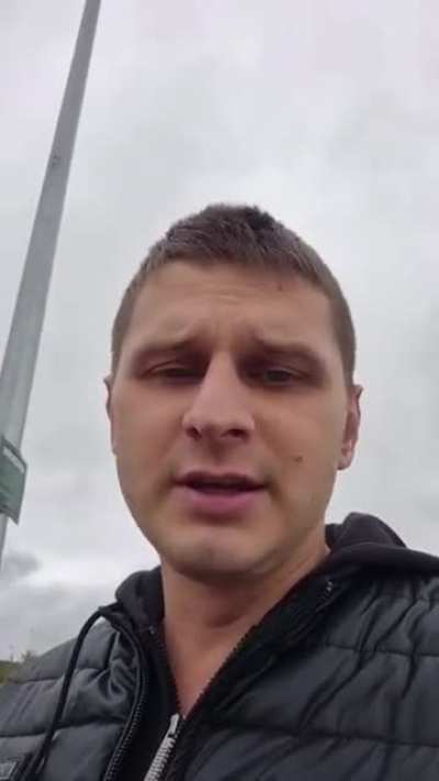 The guy says the government has urged Kiev residents to leave the city due to the possibility of a blackout, but mobilization services are stationed at all exits of the city, rounding up men.