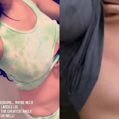 Nikki underboob and nippy Brie