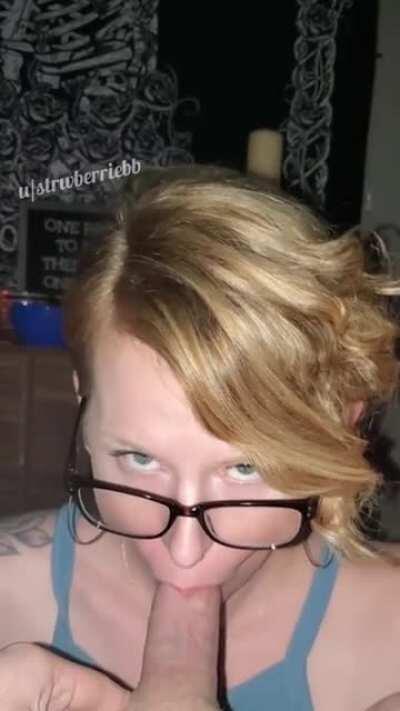 I love giving him passionate & loving blowjobs with lots of eye contact (OC)