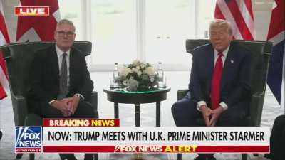 REPORTER: Will you go to London? TRUMP: I will. I'm not a fan of your mayor. I think he has done a terrible job, the mayor of London. A nasty person. STARMER: He’s a friend of mine.