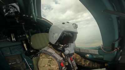 Russian Sukhoi Su-34 pilot shows him dropping FAB's with glide kits
