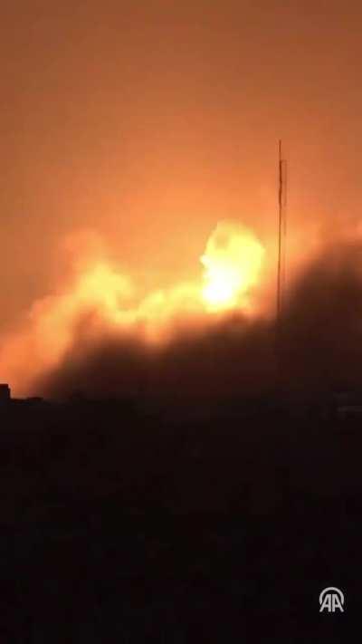 Last night in gaza. As someone living in gaza, I've never seen something like this.