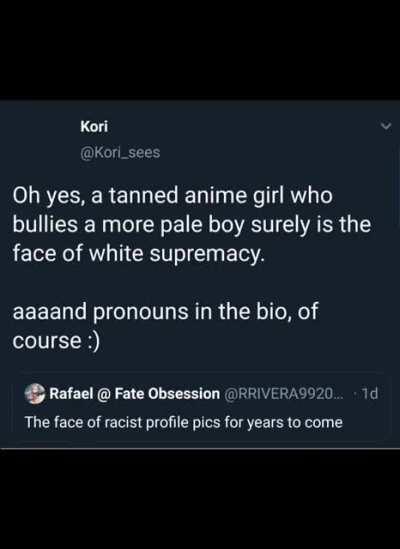 smug anime girl?? time to get racist 😈😈