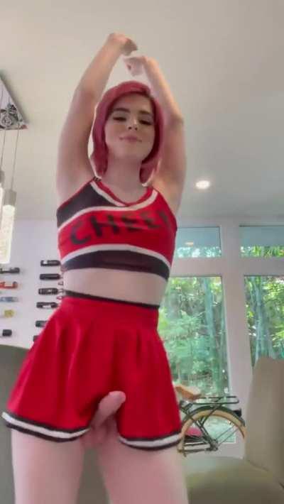 She can cheer for me anytime she wants