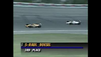 A great example of how 'dirty air' effects cars following in their wake.