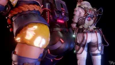 Valkyrie, Loba, Wraith twerking (Vulpeculy)