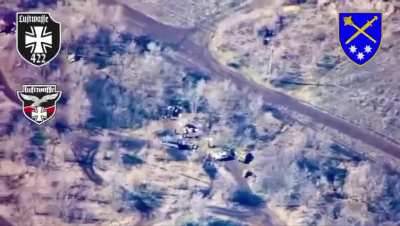 Cluster munitions strike Russian training ground, Zaporizhia region [March 2025]