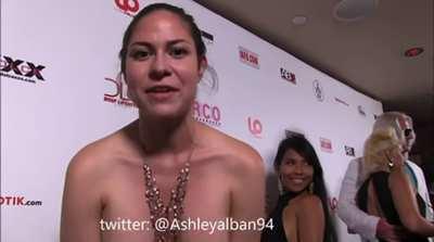 Ashley alban flashing in public at AVN