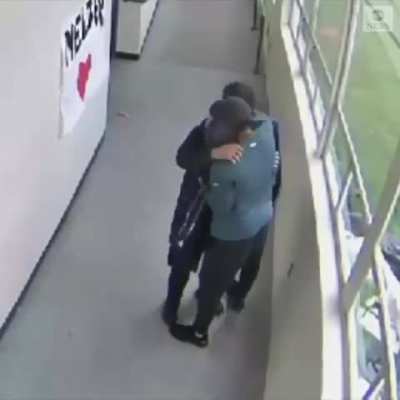 A high school coach in Oregon named Keanon Lowe disarms a student with a gun and embraces him after the student wanted to end his own life during a mental breakdown, he was awarded for his actions in 2020 (2019).