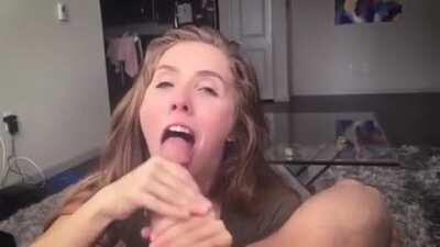 Lena giving an amazing BJ
