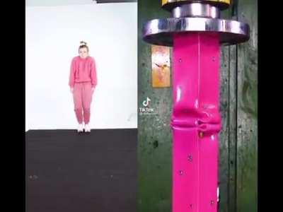 Girl dancing to hydraulic press videos. Culture has peaked.